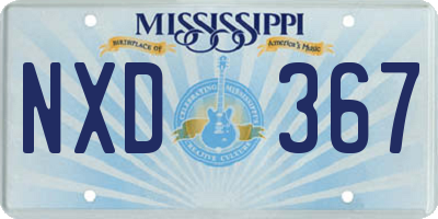 MS license plate NXD367