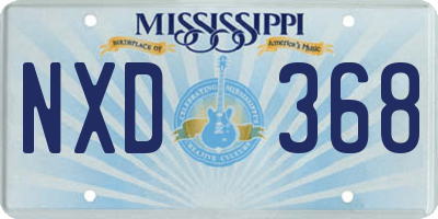 MS license plate NXD368