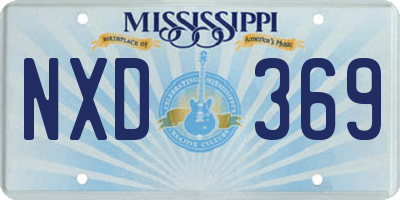 MS license plate NXD369