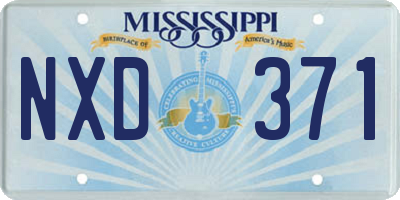 MS license plate NXD371