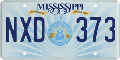 MS license plate NXD373