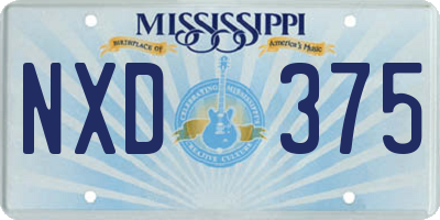 MS license plate NXD375