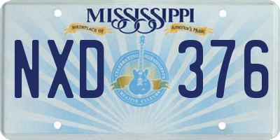 MS license plate NXD376