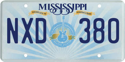 MS license plate NXD380