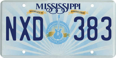 MS license plate NXD383