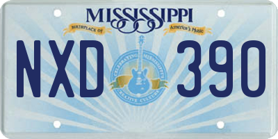 MS license plate NXD390