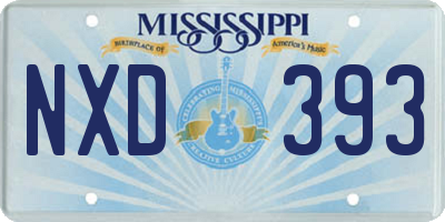 MS license plate NXD393