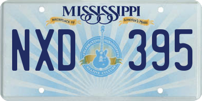 MS license plate NXD395