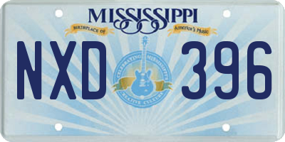 MS license plate NXD396