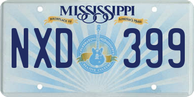 MS license plate NXD399