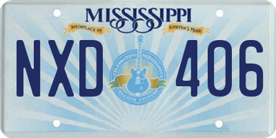 MS license plate NXD406
