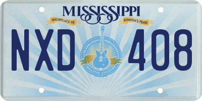 MS license plate NXD408