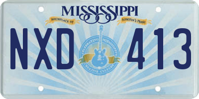 MS license plate NXD413
