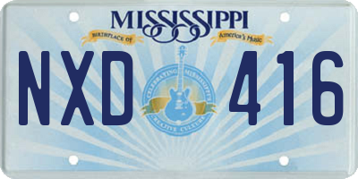 MS license plate NXD416