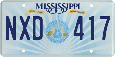 MS license plate NXD417