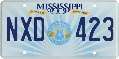 MS license plate NXD423