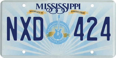 MS license plate NXD424