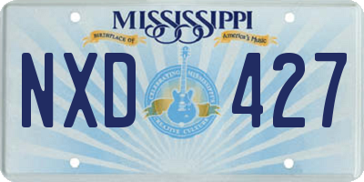 MS license plate NXD427