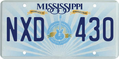 MS license plate NXD430