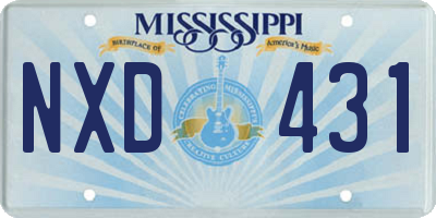 MS license plate NXD431
