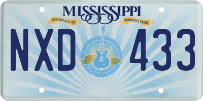 MS license plate NXD433
