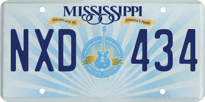 MS license plate NXD434
