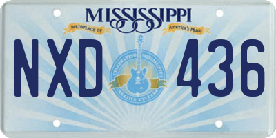 MS license plate NXD436