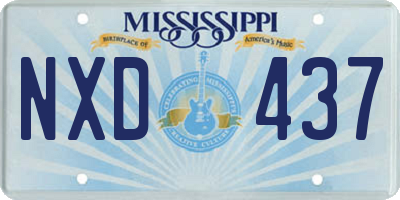 MS license plate NXD437