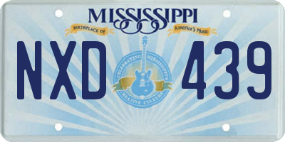 MS license plate NXD439