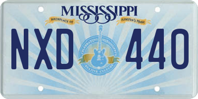 MS license plate NXD440