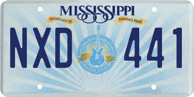 MS license plate NXD441