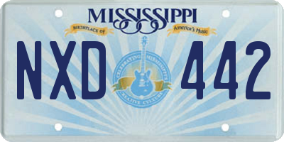 MS license plate NXD442