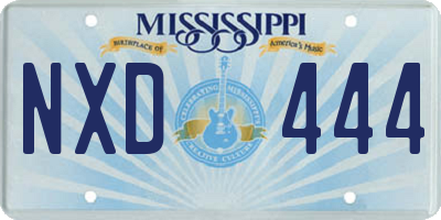 MS license plate NXD444