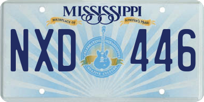 MS license plate NXD446