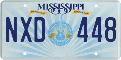 MS license plate NXD448