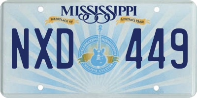 MS license plate NXD449