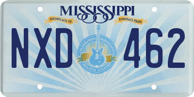 MS license plate NXD462
