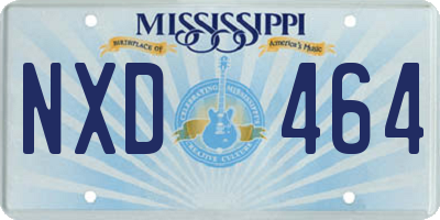 MS license plate NXD464