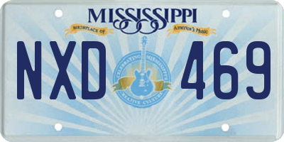 MS license plate NXD469