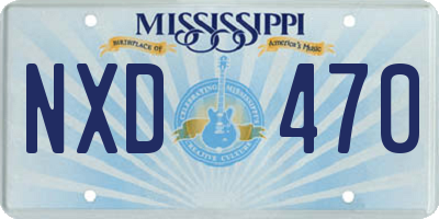 MS license plate NXD470