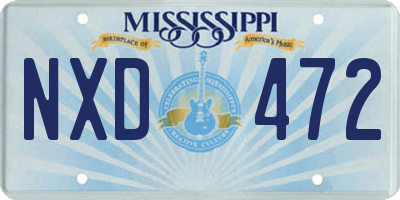 MS license plate NXD472