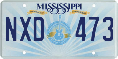 MS license plate NXD473