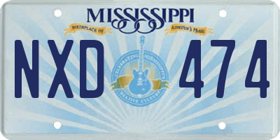 MS license plate NXD474