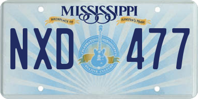 MS license plate NXD477