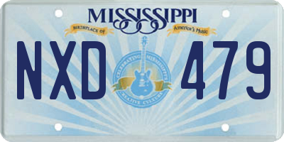 MS license plate NXD479