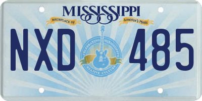 MS license plate NXD485