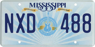 MS license plate NXD488