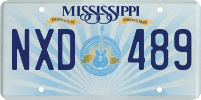 MS license plate NXD489