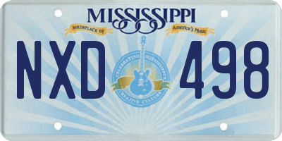 MS license plate NXD498