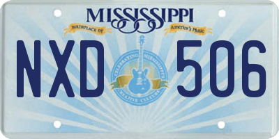 MS license plate NXD506